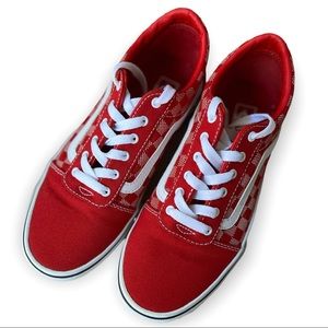 VANS Red Checkered Old Skool Skate Sneakers Youth Size 6